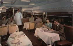 Dining Car of the Santa Fe's El Capitan Postcard