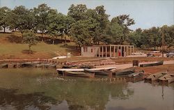 Boat Dock and Refreshment Stand, Lake Le-Aqua-Na State Park Lena, IL Postcard Postcard Postcard