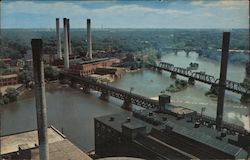 Rock River and Industrial Area Postcard