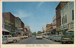 Business Section, Looking North Dickson, TN Postcard Postcard Postcard