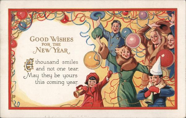 Greetings for a wonderful new year. free happy new year ecards Good Wishes for the New Year New Year's Postcard