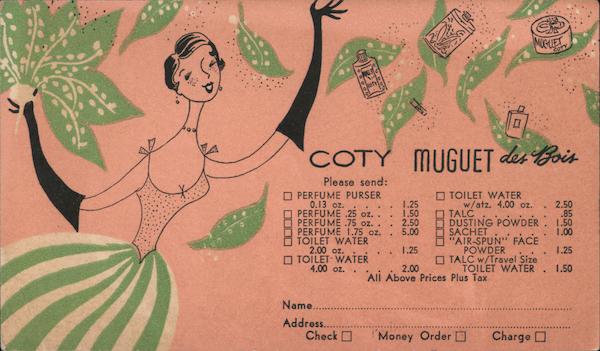 Coty Muguet des Bois - Skinner-Chamberlain Co., Cosmetic Shop Albert Lea Minnesota