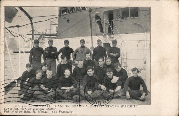 No. 5028 Football Team on Board A United States Warship