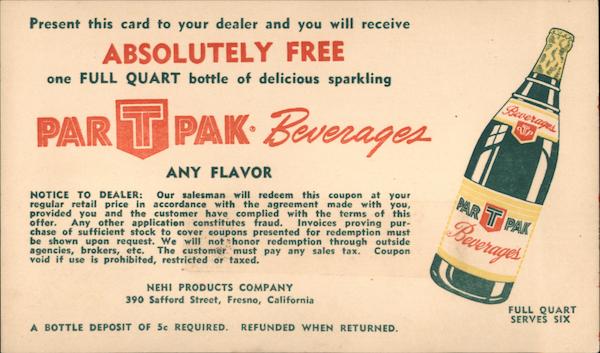 ParTPak Beverages Advertisement Fresno California Advertising