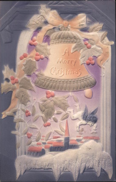 A Merry Christmas -- Bell, Mistletoe, Angels