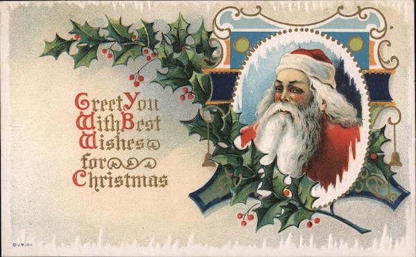 Greet You with Best Wishes for Christmas Santa Claus