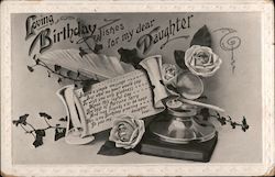 Loving Birthday Wishes For My Dear Daughter Postcard