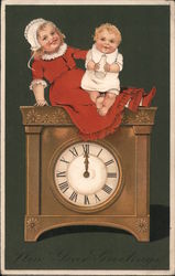 New Years Greetings Postcard
