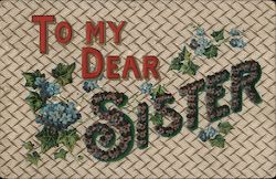 To My Dear Sister Postcard