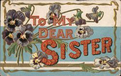 To My Dear Sister Postcard