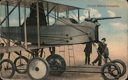 French Military Aeroplane World War I Postcard Postcard Postcard