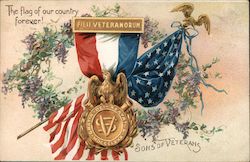 The Flag Of Our Country Sons of Veterans Patriotic Postcard Postcard Postcard