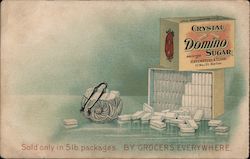 Crystal Domino Sugar Sold Only in 5lb. Packages By Grocers Everywhere Postcard