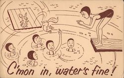 C'Mon in, water's fine Postcard