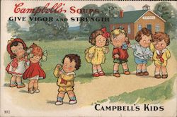 Campbell's Soups Give Vigor and Strength Campbell's Kids Advertising Postcard Postcard Postcard