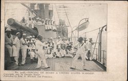 Fencing on Board a United States Warship Postcard