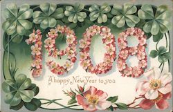 1908 A Happy New Year to You Postcard