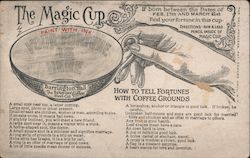 How to Tell Fortunes with Coffee Grounds, The Magic Cup, Barrington Hall The Baker-ized Coffee Postcard