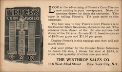 Pierce´s Corn Plasters Postcard