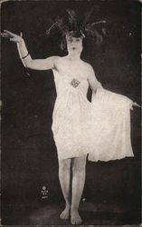 1920's looking photo of woman dancing by herself Postcard