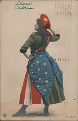 Women in a American Flag Dress Postcard
