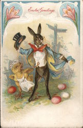 Easter Greetings Postcard