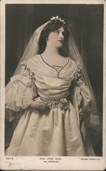 Miss Zena Dare as Angela Woman Wearing Beautiful Dress Postcard