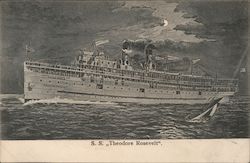 S.S. Theodore Roosevelt Postcard