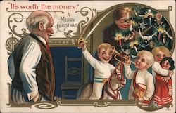 A Merry Christmas, "It's Worth the Money" Postcard