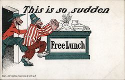 This is so sudden - Free Lunch Hobos Postcard Postcard Postcard