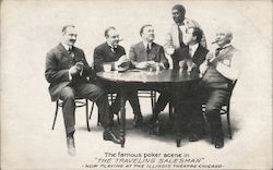 The Famous Poker Scene In "The Traveling Salesman" Now Playing At The Illinois Theatre Chicago Postcard