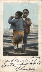 A native product: Two Black kids Postcard