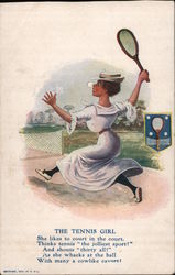 The tennis girl Postcard Postcard Postcard