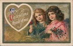 My Valentine Think of Me Postcard