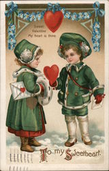 Sweet Valentine My Heart is Thine To My Sweetheart Postcard