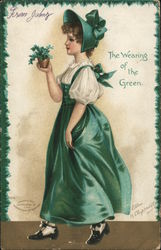 The Wearing of the Green St. Patrick's Day Postcard Postcard Postcard