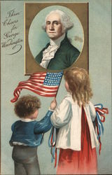 Three Cheers For George Washington Postcard