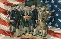 Washington's Inaugaration As President Postcard