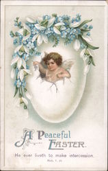 A Peaceful Easter With Angels Postcard Postcard Postcard