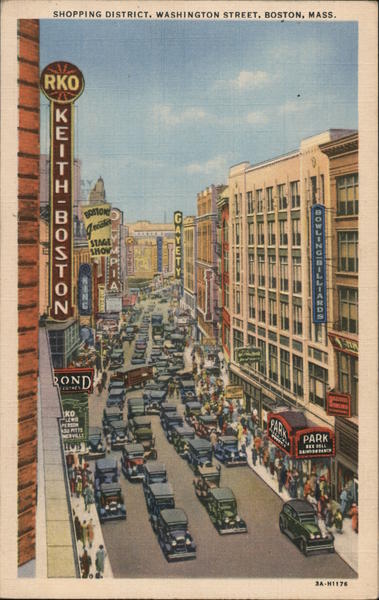 Shopping District, Washington Street Boston Massachusetts
