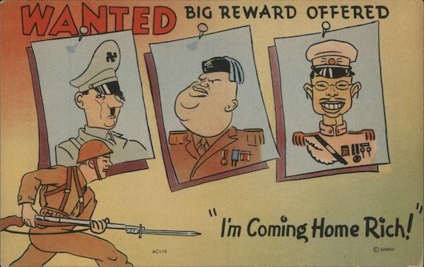 Wanted Big Reward Offered World War II