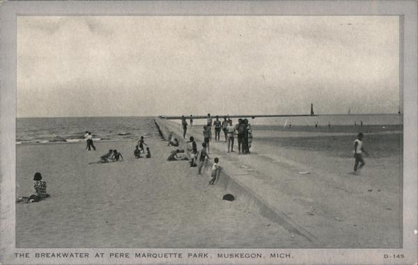 The Breakwater at Pere Marquette Park Muskegon Michigan