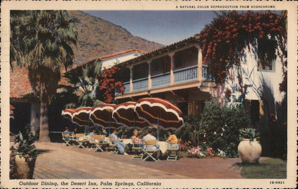 Outdoor Dining, The Desert Inn Palm Springs California