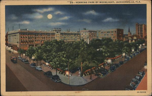 Hemming Park by Moonlight Jacksonville Florida