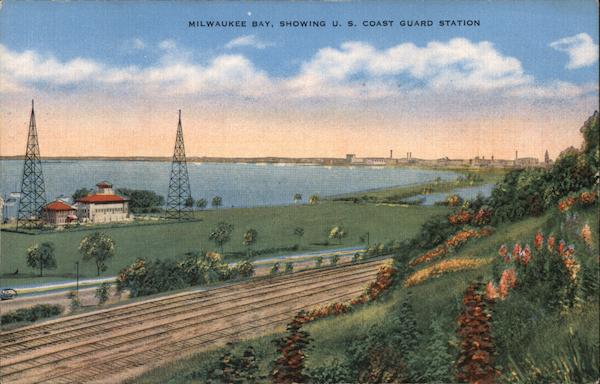 Milwaukee Bay, Showing U.S. Coast Guard Station Wisconsin