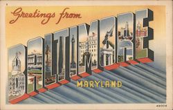 Greetings From Baltimore Maryland Postcard