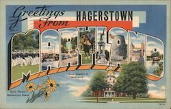 Greetings From Hagerstown Maryland Postcard Postcard Postcard