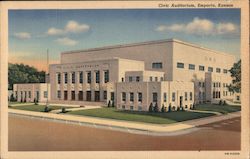Civic Auditorium Emporia, KS Postcard Postcard Postcard