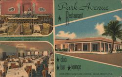 Park avenue Restaurant - Club - Bar - Lounge Postcard