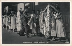 Hawaiian Lei Vendors Postcard